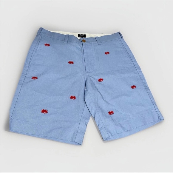NWOT J. Crew Sun Bleached Oxford Short Embroidered Cotton 32 - Picture 1 of 4